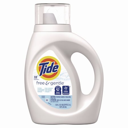 Tide Laundry Detergent, 46 oz Bottle, Liquid, Unscented, 6 PK 41823